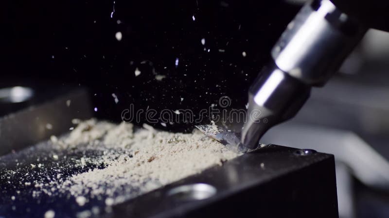 Microscopic view of skilled engineers shaping beryllium for sensitive sensor housings emphasizing durability and royalty free illustration