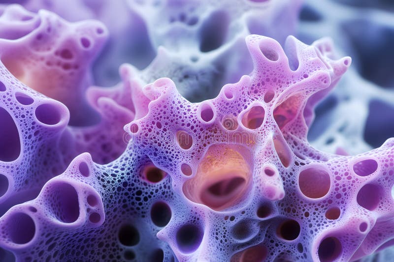 Microscopic view of vibrant amoeba with intricate patterns and vivid colors. ai generative vector illustration