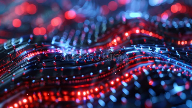 A microscopic zoomin on a biosensor designed for biomedical applications featuring microfluidic channels and biosensing stock photo