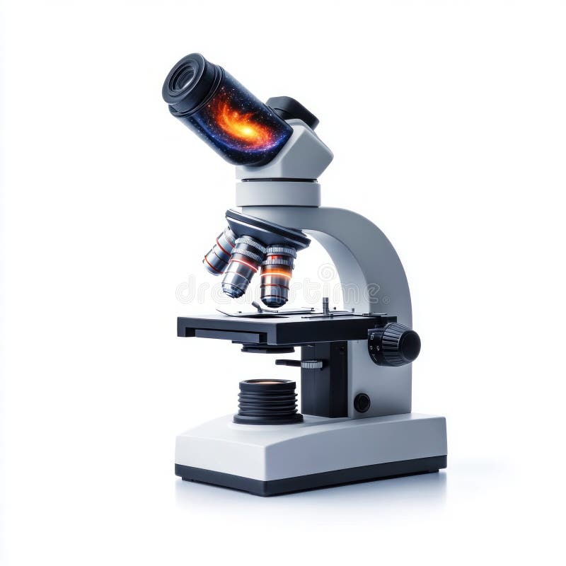 Microscopio Futuristico Inutilizzato Di Galassia illustrazione di stock