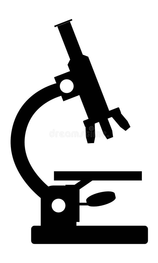Microscopul este izolat pe fond alb. simplu. ilustrare vectorială