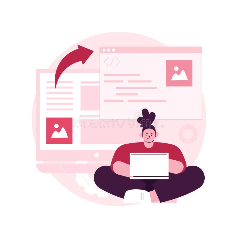 Microsite development abstract concept vector illustration. vector illustration
