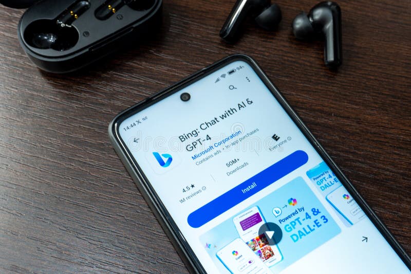 Microsoft Bing App on App Store Editorial Stock Photo - Image of