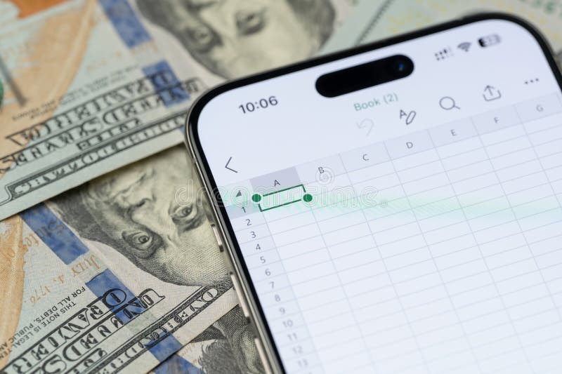 Microsoft excel empty spreadsheet royalty free stock images