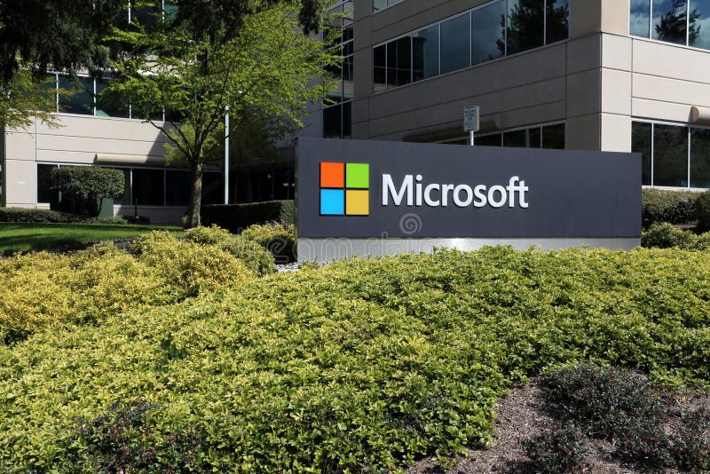 Microsoft Campus buildings editorial photography. Image of patio - 12714002