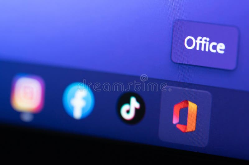 Microsoft office icon app royalty free stock photography