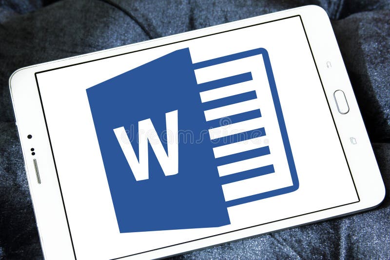 Microsoft Word logo royaltyfria foton Microsoft Word logo royaltyfria foton