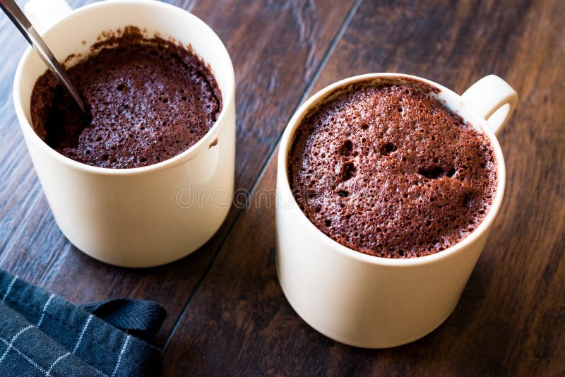 Microwave Brownie Chocolate Mug Cake Ready to Eat. stock images Microwave Brownie Chocolate Mug Cake Ready to Eat. stock images