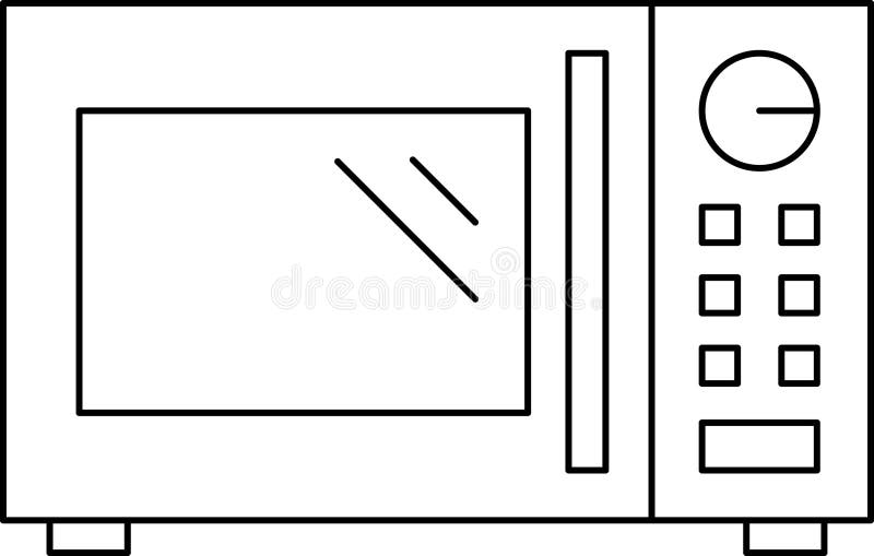 Microwave, electric oven icon. Simple line microwave oven icon. Kitchen appliance icon. Simple electric oven vector icon vector illustration