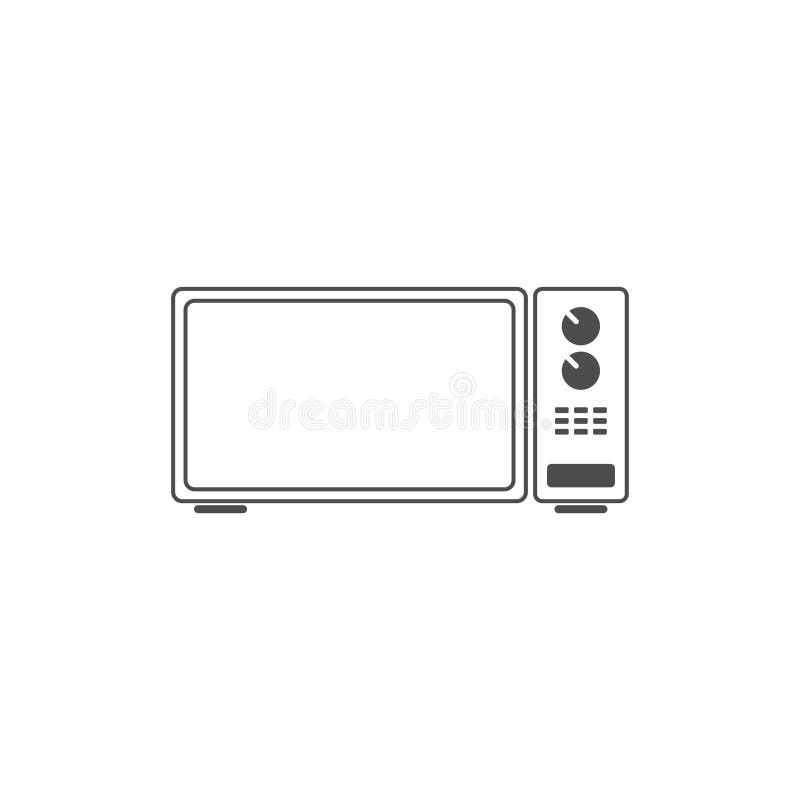 Microwave Oven Icon Logo Design Template Stock Vector Illustration of