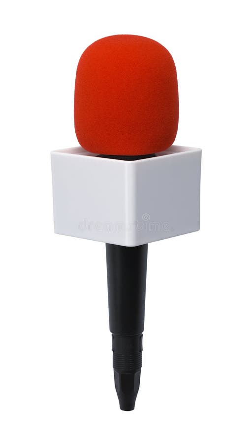 Micrófono en blanco de las noticias fotografía de archivo Micrófono en blanco de las noticias fotografía de archivo