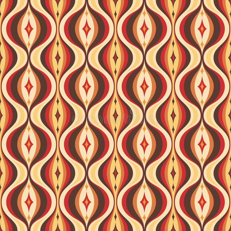 Mid-century modern art vector background. Abstract geometric seamless pattern. Decorative ornament in retro vintage design style.