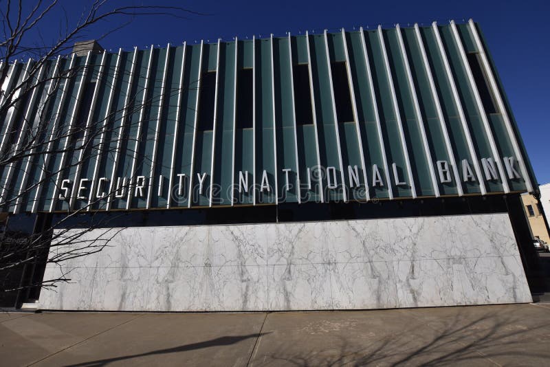 A Mid Century Modern Bank in Enid Oklahoma Editorial Image Image of