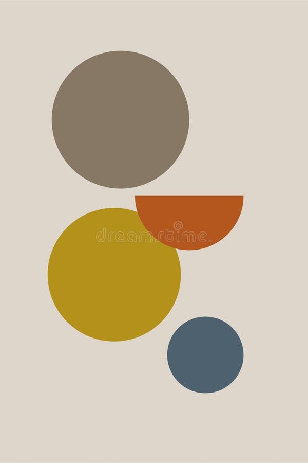 Mid Century Wall Art Decoration Printable Poster Stock Vector