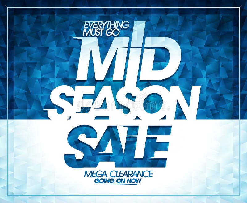 Mid season sale, mega clearance banner design stock illustration Mid season sale, mega clearance banner design stock illustration