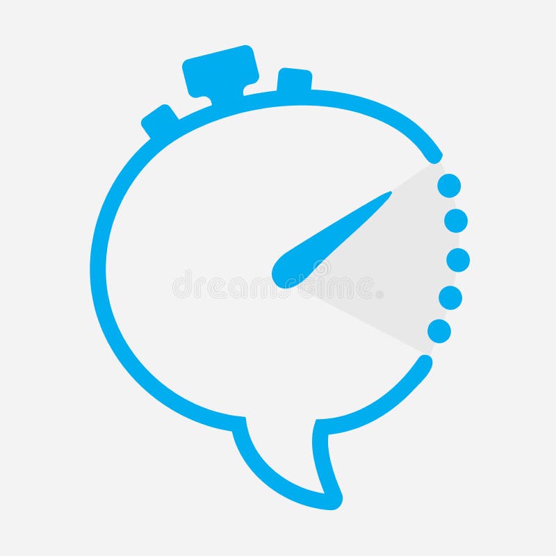 Mida el tiempo del icono de la charla en la forma del reloj con el regulador de la mano minuciosa La flecha indica dos horas de t ilustración del vector Mida el tiempo del icono de la charla en la forma del reloj con el regulador de la mano minuciosa La flecha indica dos horas de t ilustración del vector