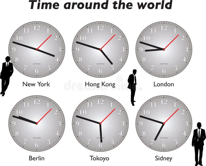 Mida el tiempo en todo el mundo del asunto stock de ilustración Mida el tiempo en todo el mundo del asunto stock de ilustración