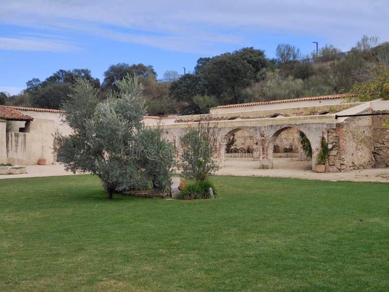 Middeleeuws dorp stock afbeelding