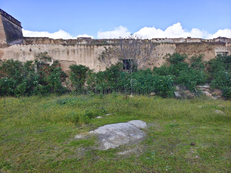 Middeleeuws dorp stock foto