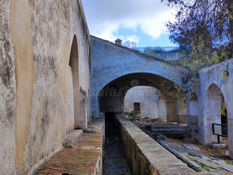 Middeleeuws dorp royalty-vrije stock afbeelding