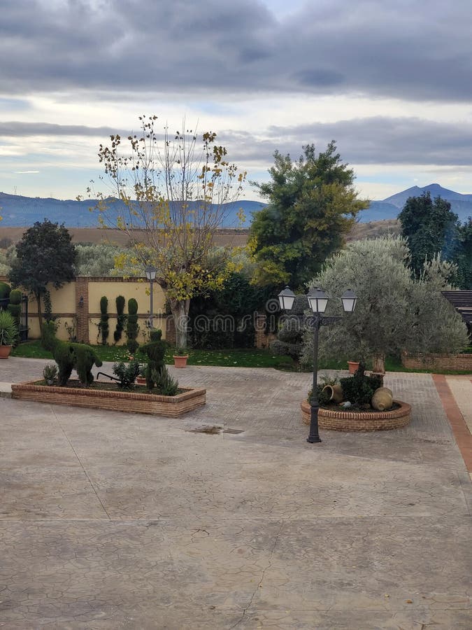 Middeleeuws dorp stock fotografie