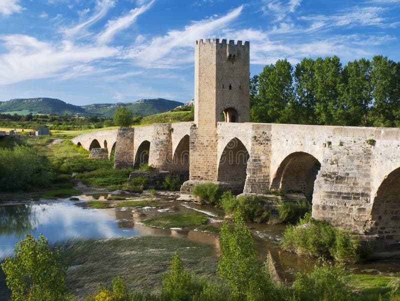 Middeleeuwse brug stock foto