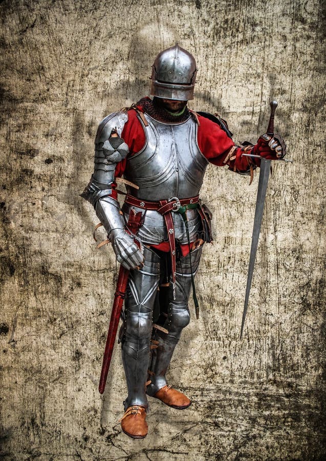 Middeleeuwse ridderlord met de affiche van de spookschaduw