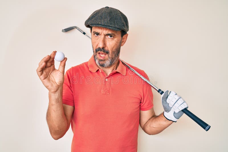 Man with Golf Ball in Mouth Stock Image Image of teeth, biting 17905871