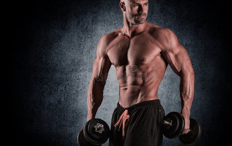 Middle-aged man with muscular body royalty free stock image Middle-aged man with muscular body royalty free stock image