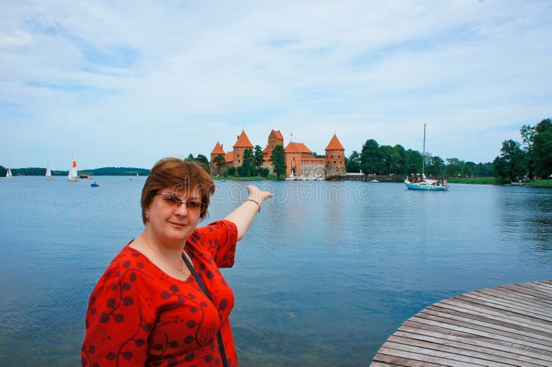 Middle-aged woman in Trakai, Lithuania