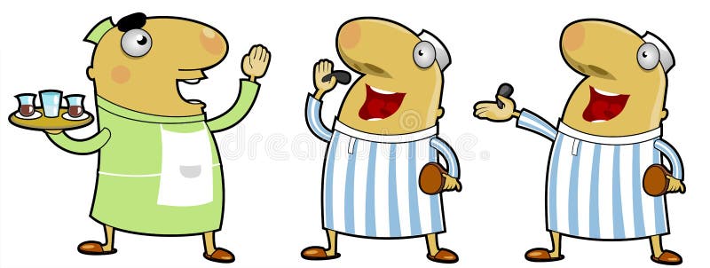 Middle Eastern Characters vector illustration