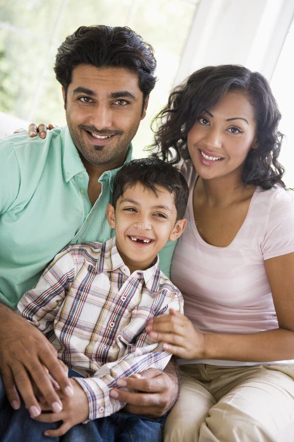 Middle Eastern couple with their son royalty free stock image