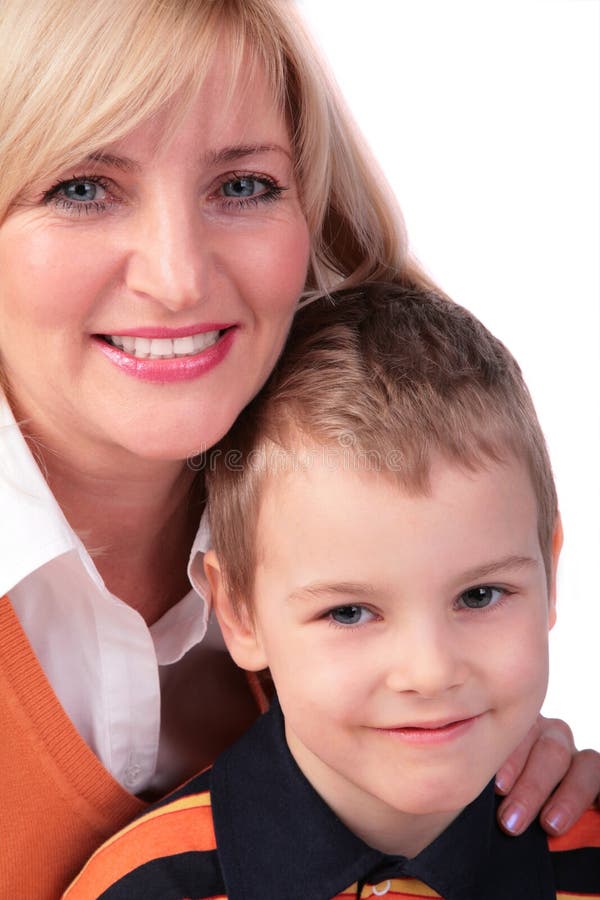 Middleaged woman with boy 2