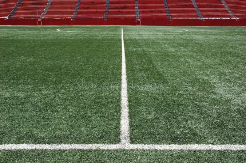 Midfield in soccer stadium stock image. Image of game 14217859
