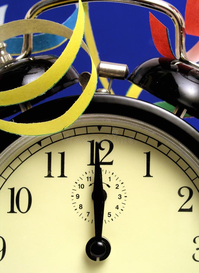 The Clock Strikes Midnight Vertical Stock Image Image of numbers