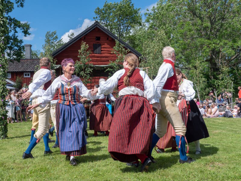 Midsummer Day Celebration in Sweden Editorial Photo - Image of ...