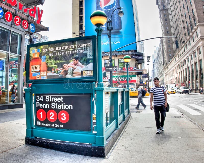 Midtown Subway NYC royalty free stock images