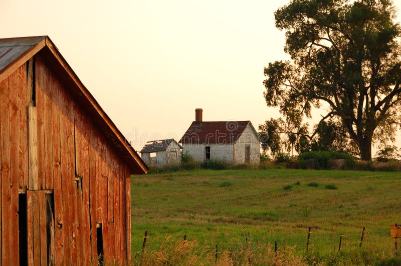 Midwest farm stock image. Image of green, prairie, sunset 2237271