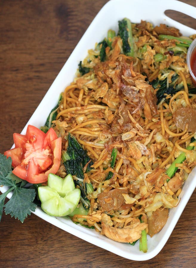 Fried Noodles Street Food in Indonesia Stock Photo - Image of delicious