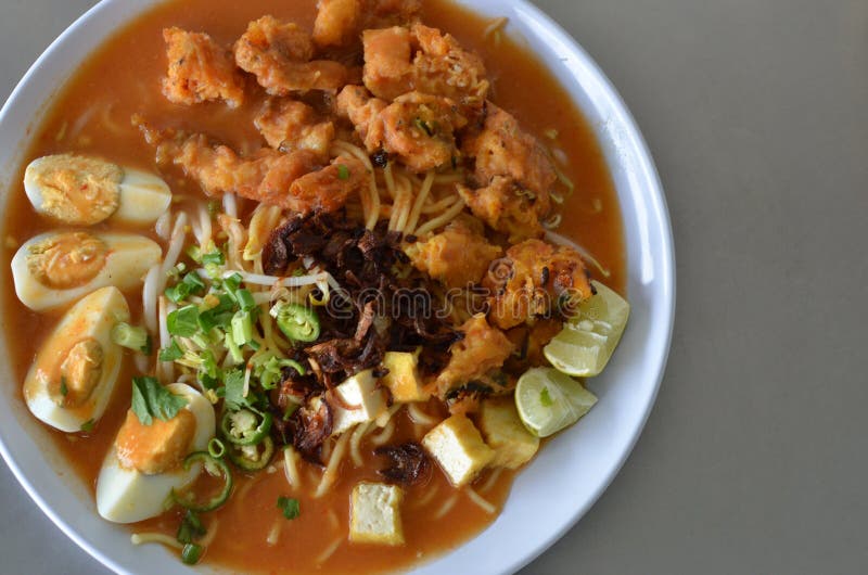 Mie kuah, literally `noodle soup`, or also known as mie rebus/mi rebus or mee rebus, literally `boiled noodles`, is an Indonesian noodle soup dish, and popular in Maritime Southeast Asia countries such as Malaysia, and Singapore.