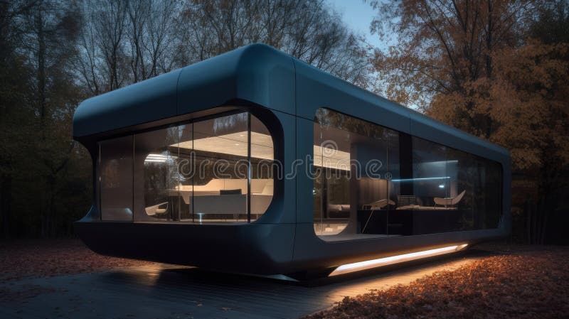 Miedź platynowo-antykowa : futurystyczne wnętrze w nagrodzonym projekcie obraz stock