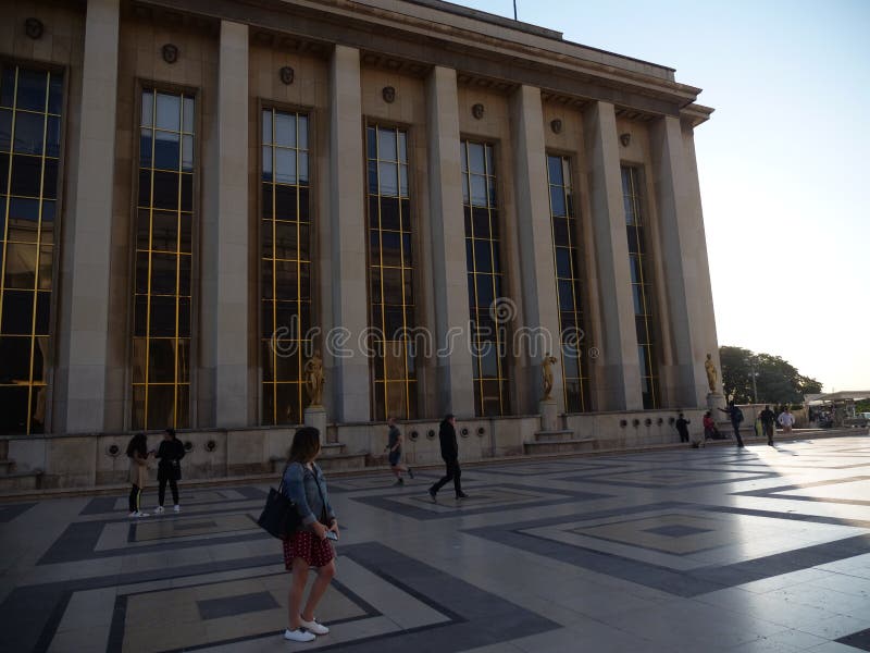 Miejsca Du Trocadero podłoga i budynek zdjęcia stock Miejsca Du Trocadero podłoga i budynek zdjęcia stock