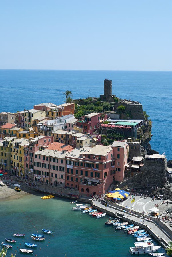 Vernazza is one of the five scenic cities known as Cingue Terre (the land of 5 cities) a national park in the region of Ligurien (Liguria) in Italy. The cities are placed seaside at an approximately 12 kilometers long area along the coast and they were earlier only accessible from boat. Today trains are running frequently from La Spezia to and from 5 railway stations and the walk between the villages are very scenic and romantic. Formats: .JPG and .TIFF. Vernazza is one of the five scenic cities known as Cingue Terre (the land of 5 cities) a national park in the region of Ligurien (Liguria) in Italy. The cities are placed seaside at an approximately 12 kilometers long area along the coast and they were earlier only accessible from boat. Today trains are running frequently from La Spezia to and from 5 railway stations and the walk between the villages are very scenic and romantic. Formats: .JPG and .TIFF