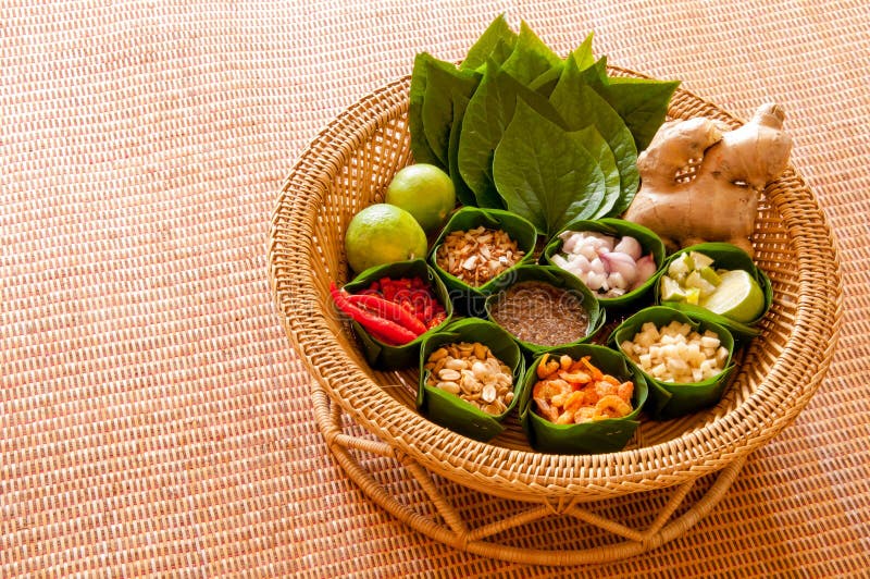 Mieng Kham (Thai Leaf-Wrapped Snack)