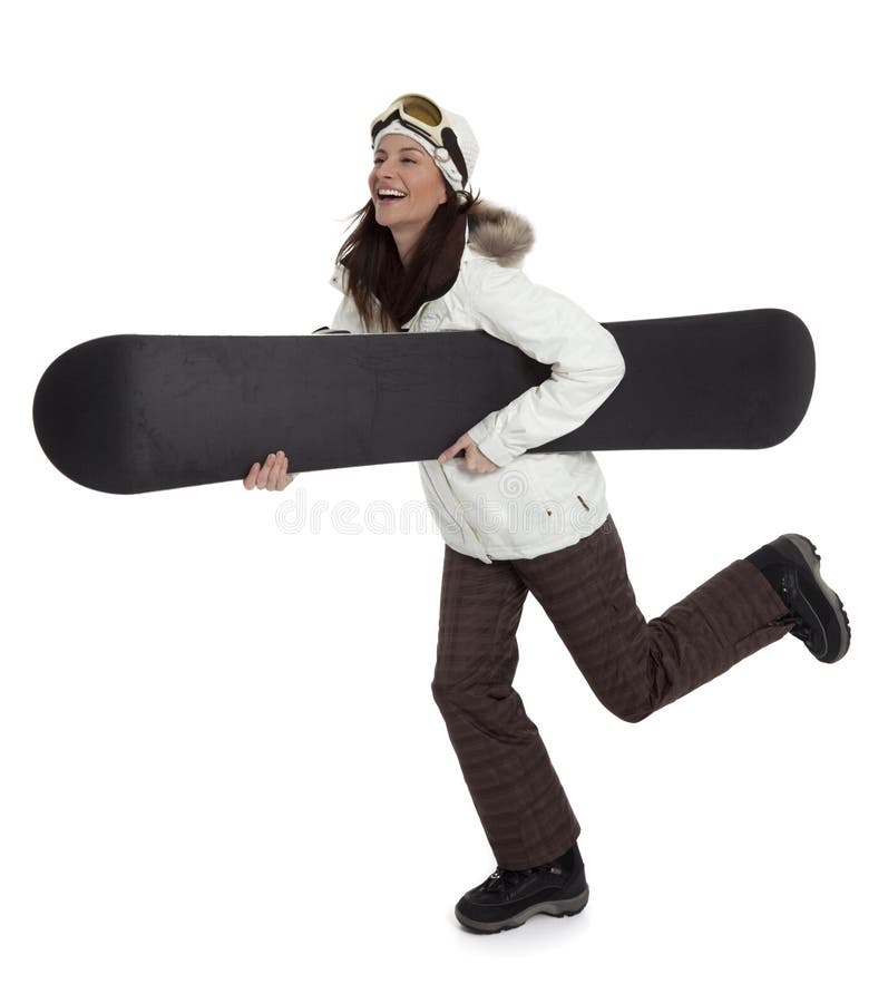mienia snowboard kobieta zdjęcia stock mienia snowboard kobieta zdjęcia stock