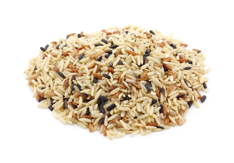 Country wild rice blend against a white background. Country wild rice blend against a white background.