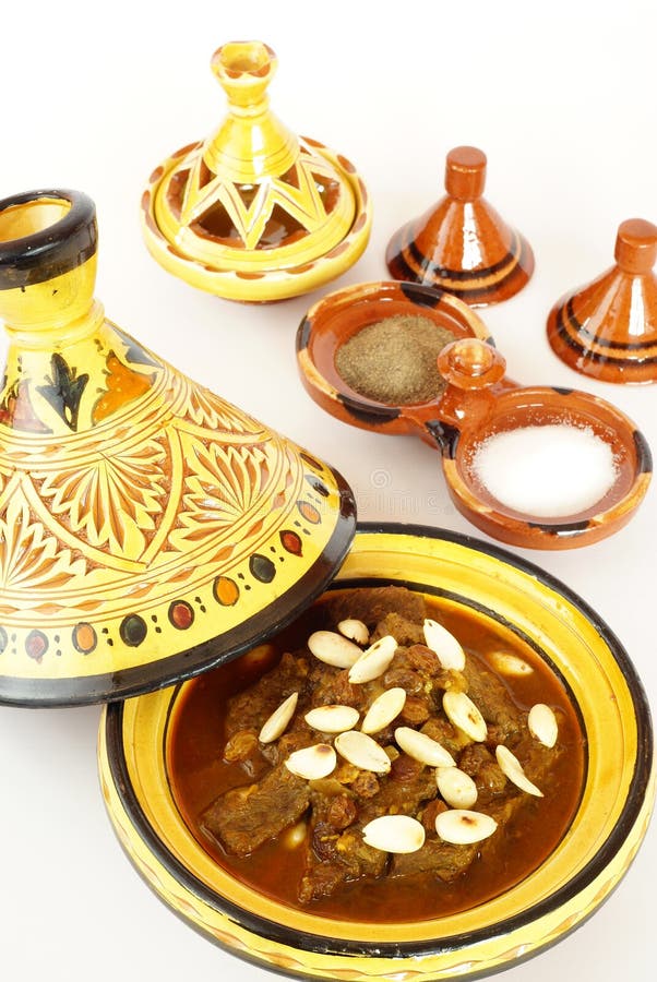 Mrouzia - Moroccan Tagine with Raisins, Almonds and Honey. Mrouzia - Moroccan Tagine with Raisins, Almonds and Honey