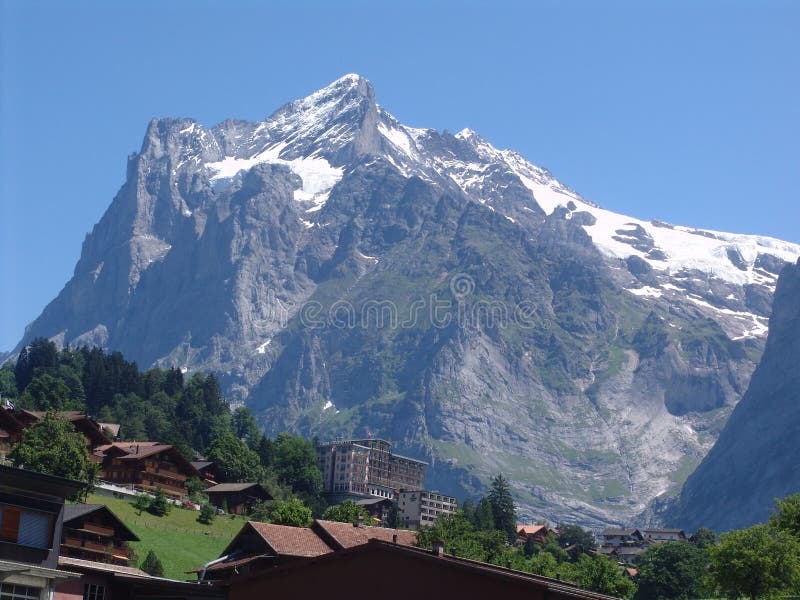 The Mighty Wetterhorn, Grindelwald, Switzerland Stock Photo Image of