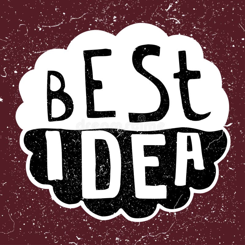 Migliore testo di idea illustrazione vettoriale Migliore testo di idea illustrazione vettoriale