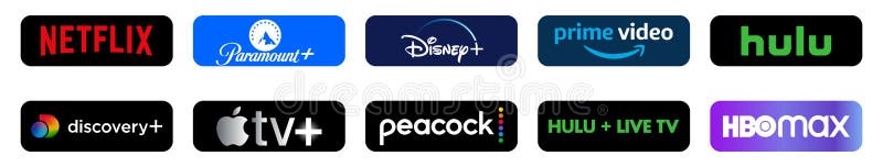 10 migliori app di streaming 2021 illustrazione di stock